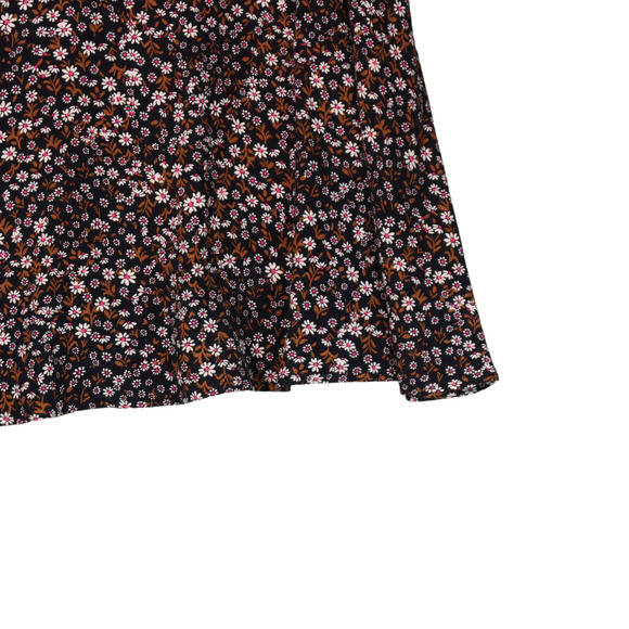 Loft Dress Womens 14 Blue White Pink Floral High Neck Long Sleeve Career Boho - Picture 6 of 10